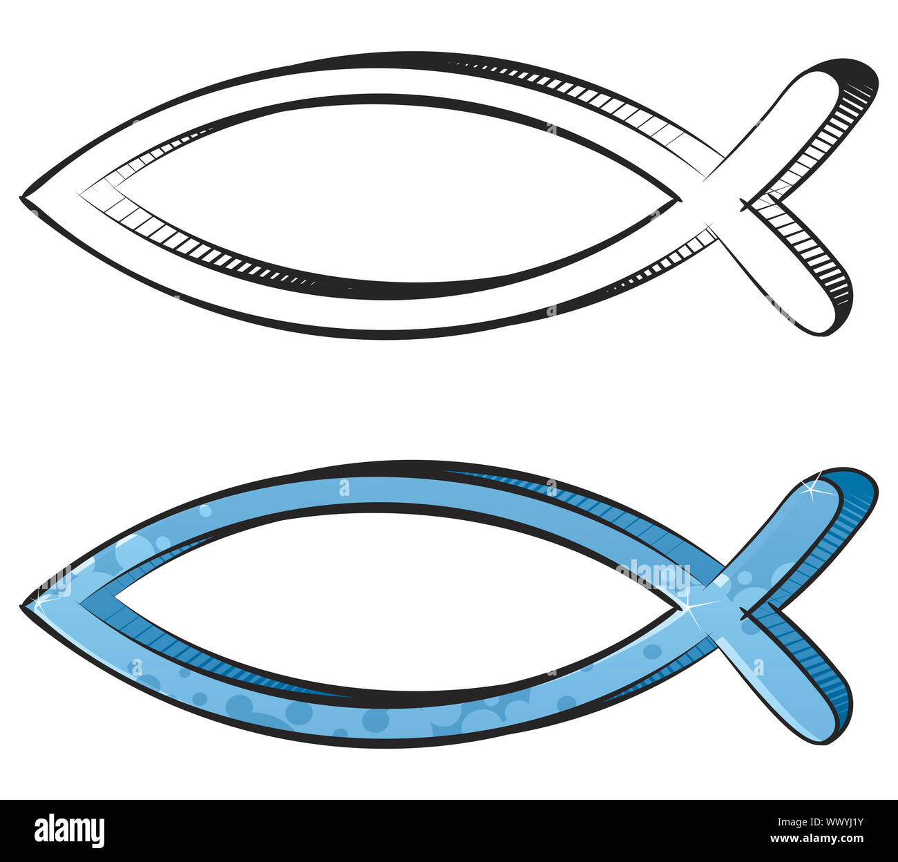 Fisch-graffiti Stockfoto