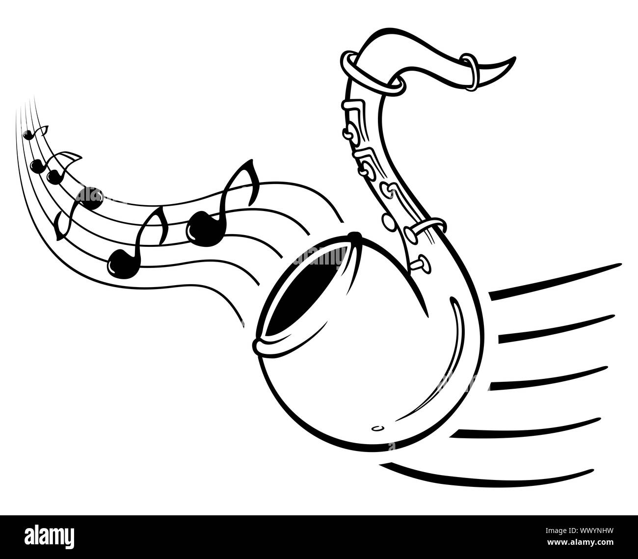 Saxophon-Musik Stockfoto