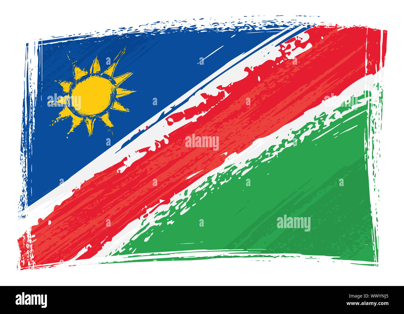Grunge-Namibia-Flagge Stockfoto