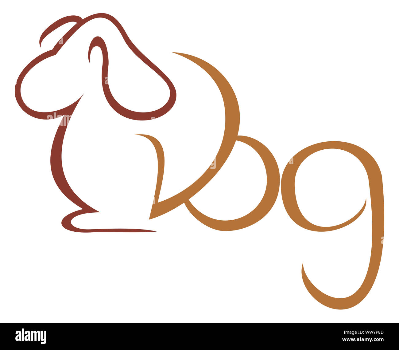 Hund-symbol Stockfoto