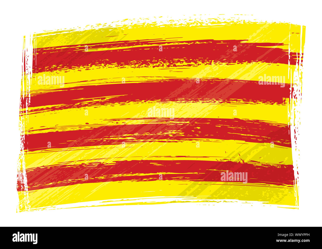 Grunge Catalonia Flagge Stockfoto