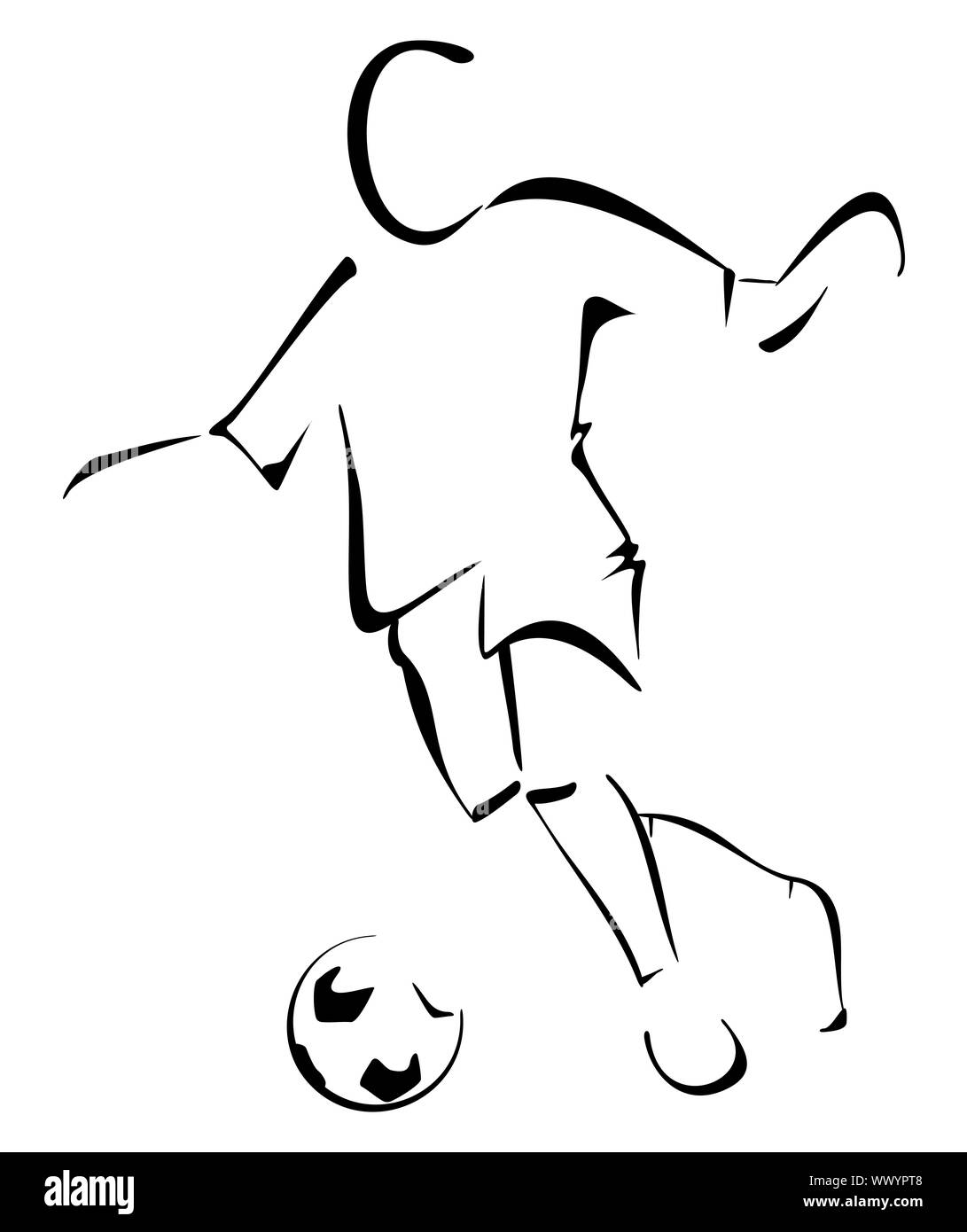 Fußballspieler und-Trainer Stockfoto