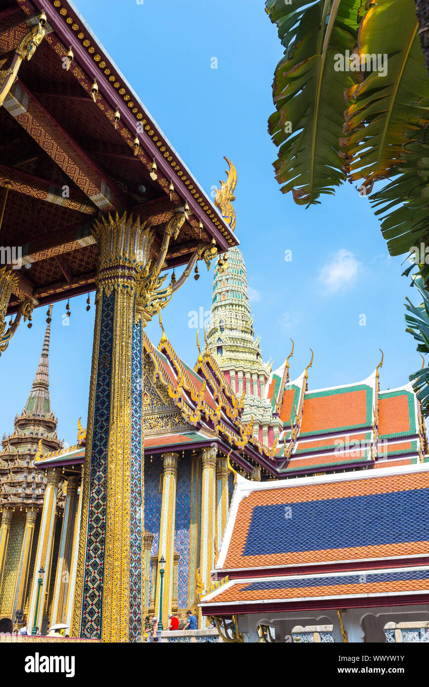 Der Tempel des Smaragd Buddha im Herzen von Bangkok Stockfoto