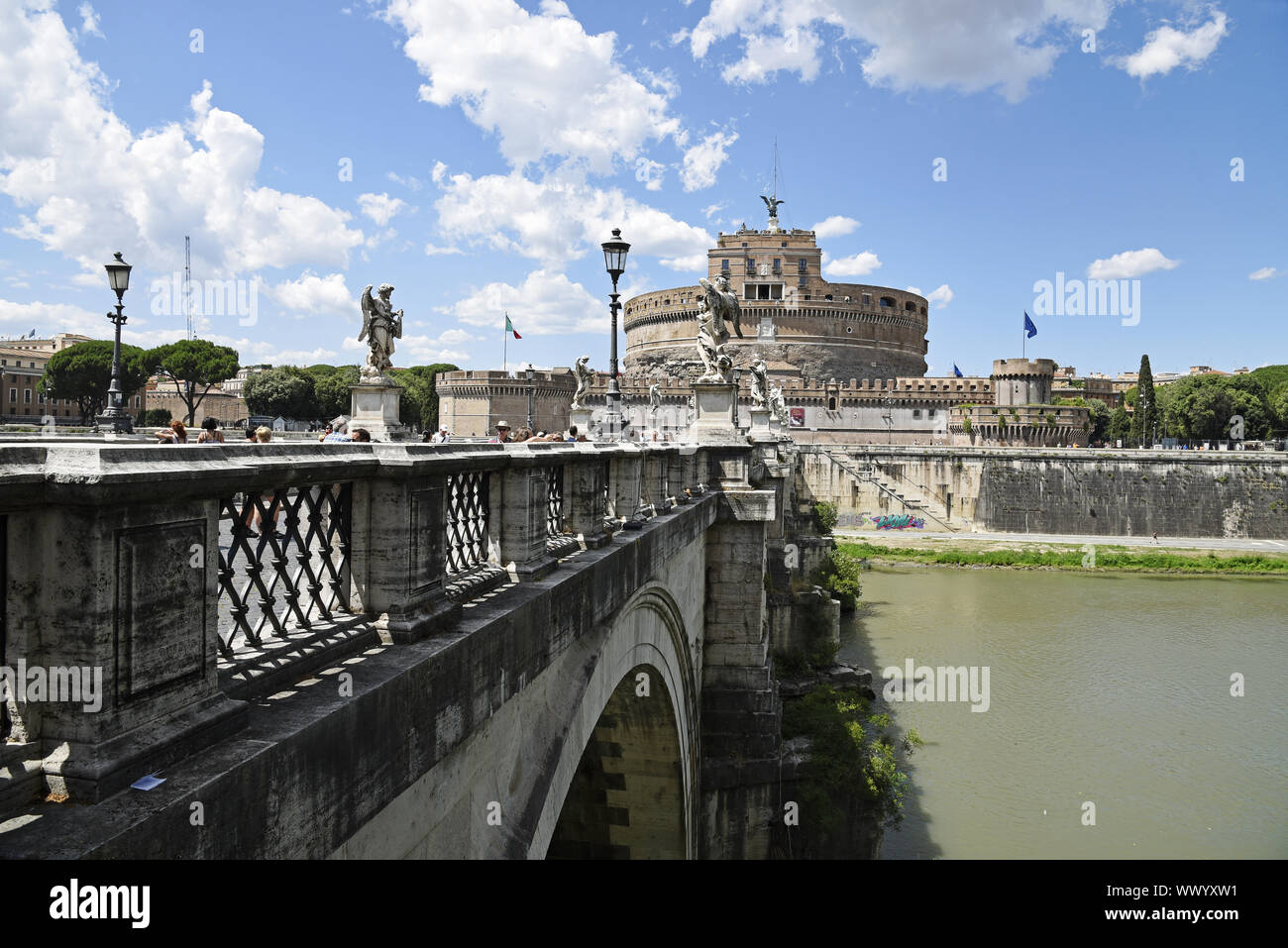 Castel Sant'Angelo, Schloss, Ponte Sant Angelo, Brücke, Rom, Italien, Europa Stockfoto