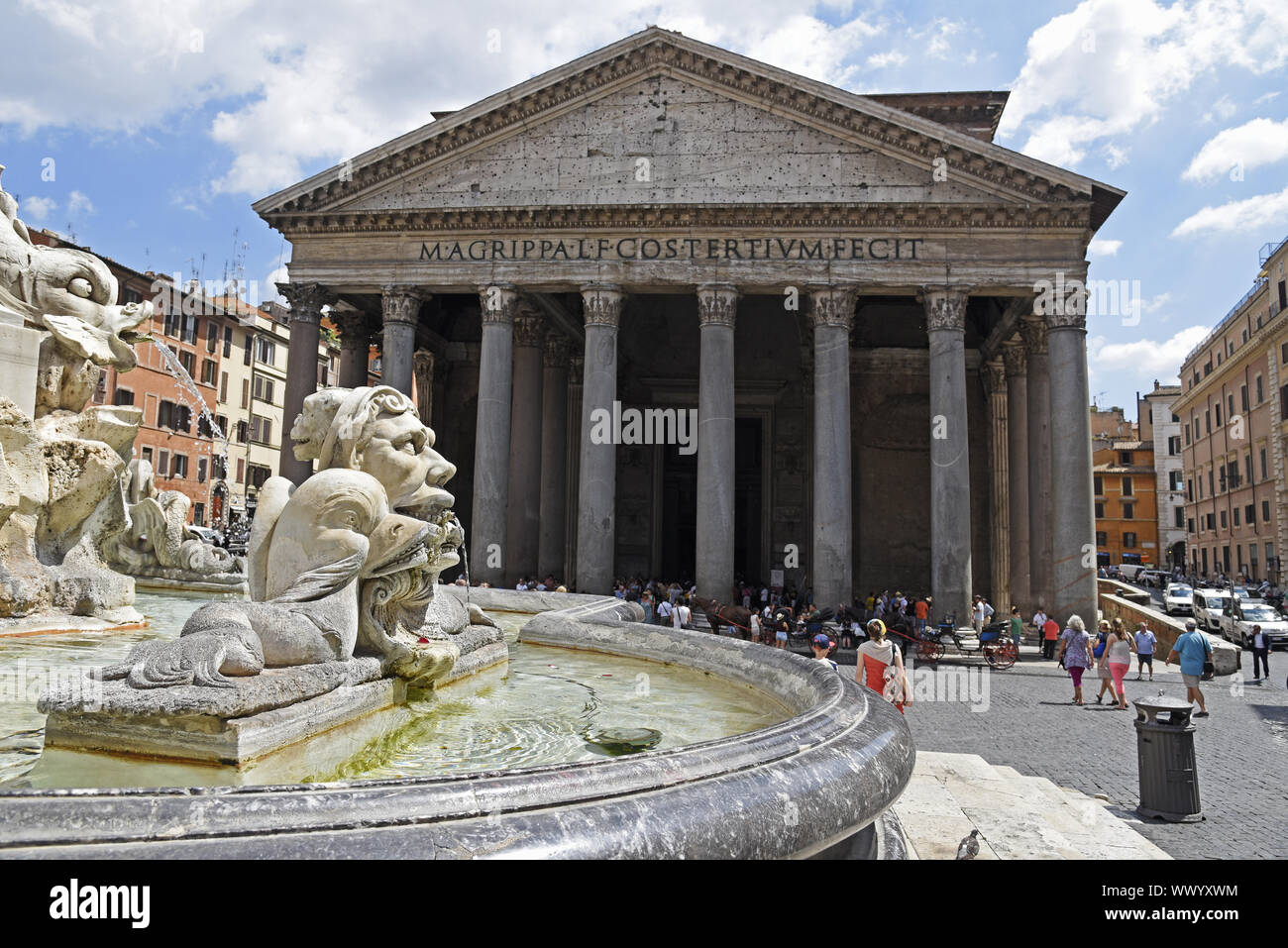 Brunnen, Piazza della Rotonda, Quadrat, Pantheon, Petersdom, Rom, Italien, Europa Stockfoto