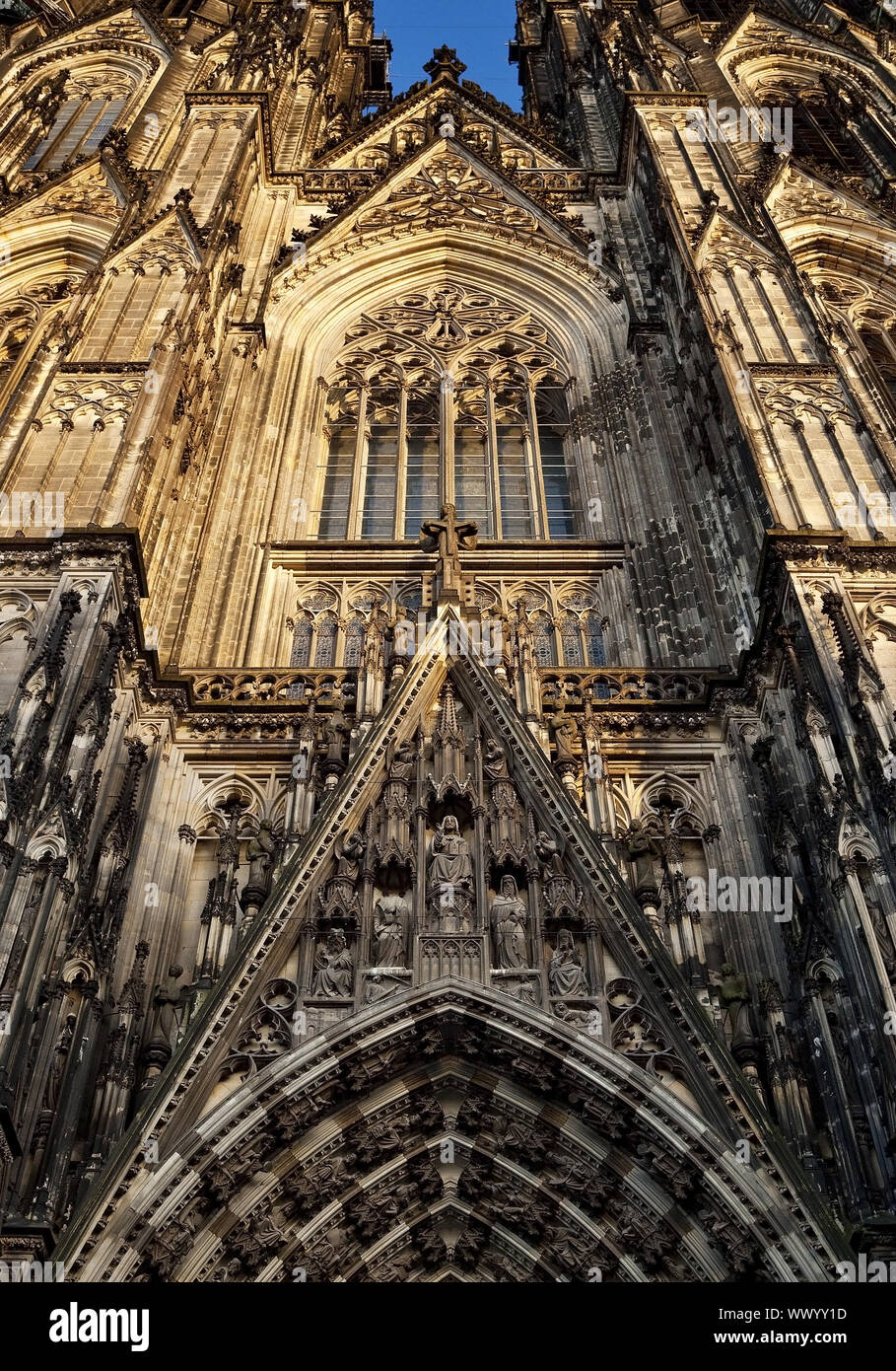 Hauptportal, Westfassade, der Kölner Dom, Köln, Nordrhein-Westfalen, Deutschland, Europa Stockfoto