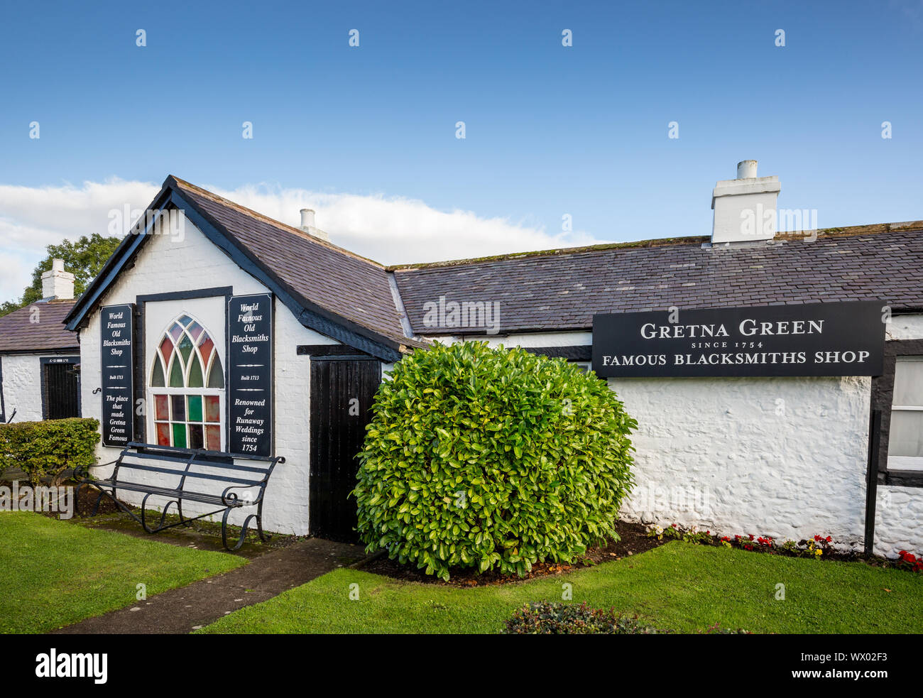 Schmiede shop in Gretna Green Schottland Stockfoto