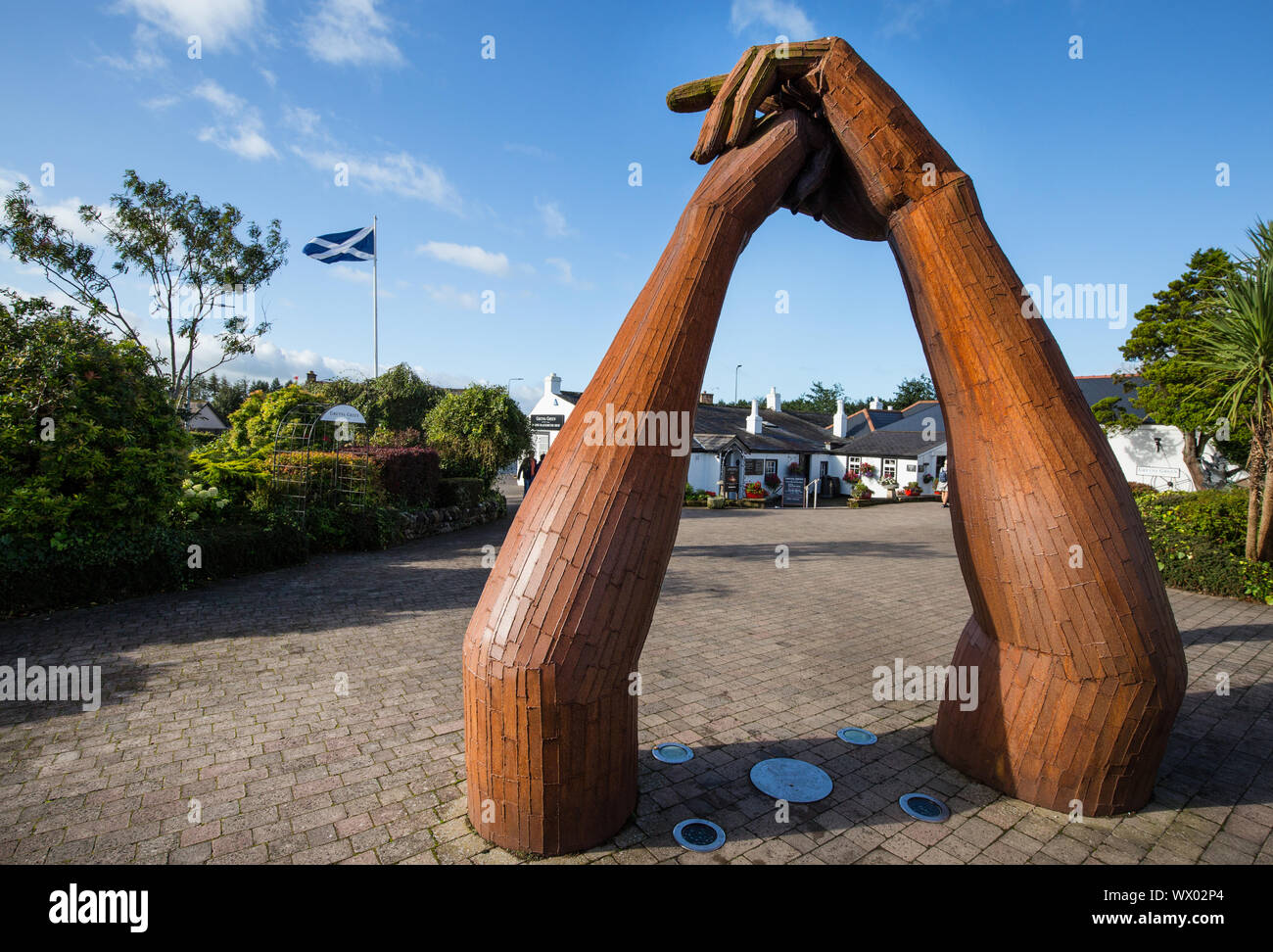 Die grossen Tanz Skulptur von Ray Lonsdale in Gretna Green Schottland Stockfoto