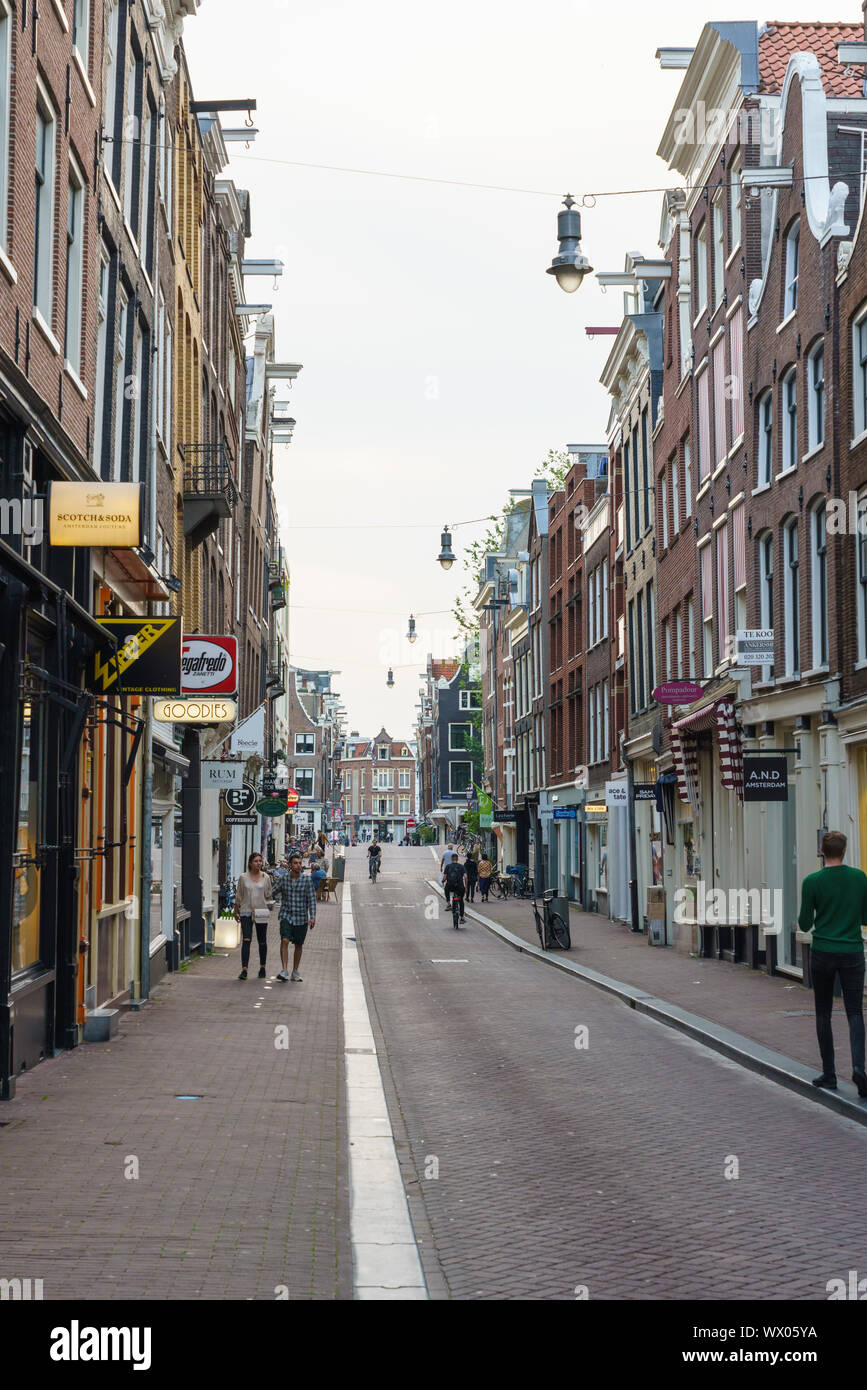 Die neun Straßen Bezirk (De Negen Straatjes), ein Stadtteil von schrulligen Läden und Restaurants, Amsterdam, Nordholland, Niederlande, Europa Stockfoto