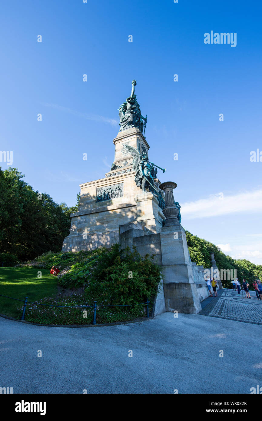 Niederwalddenkmal Monument, in der Nähe von Rüdesheim am Rhein, Hessen, Deutschland, Europa Stockfoto