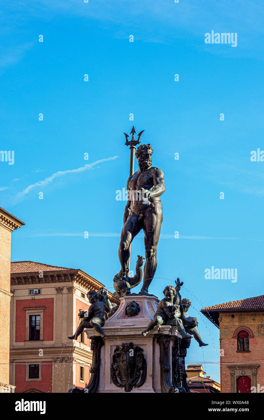 Neptunbrunnen, Piazza del Nettuno, Bologna, Emilia Romagna, Italien, Europa Stockfoto