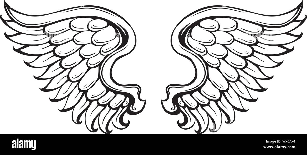 Abstraktes Bild mit Flügeln 1. Stock Vektor