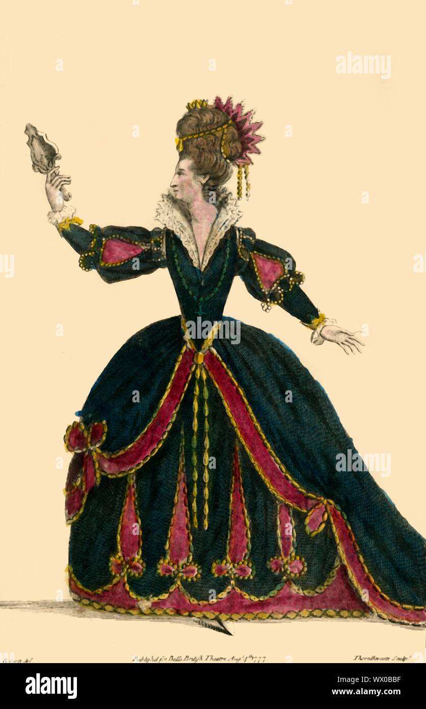 'Mrs. Hartley im Charakter von Mary Queen of Scots