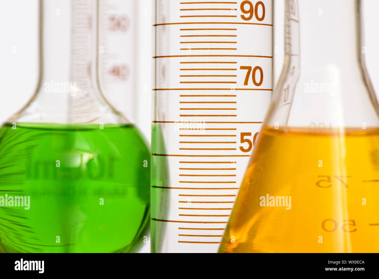 Labor Experiment mit Chemie und Biologie Stockfoto