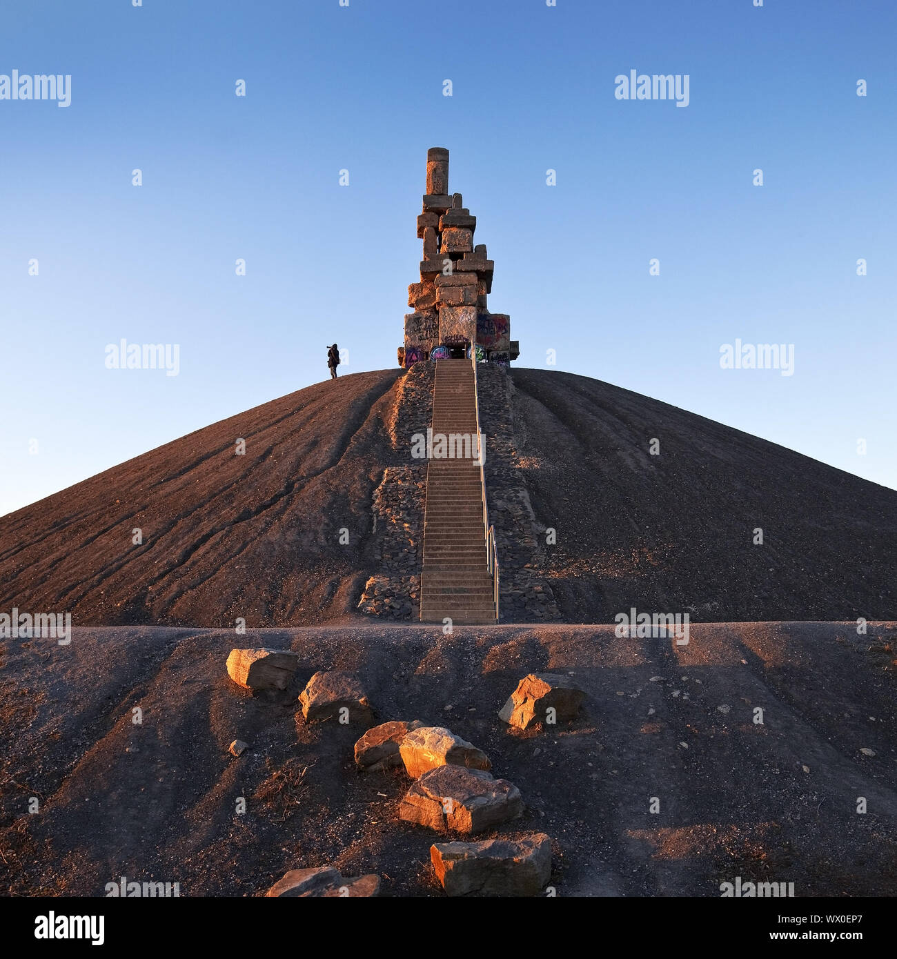 Halde Rheinelbe mit Himmelstreppe, Sky Treppen, Gelsenkirchen, Ruhrgebiet, Deutschland, Europa Stockfoto