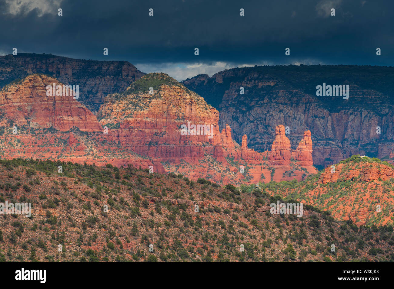 Red-Rock Buttes, Sedona, Arizona, Vereinigte Staaten von Amerika, Nordamerika Stockfoto