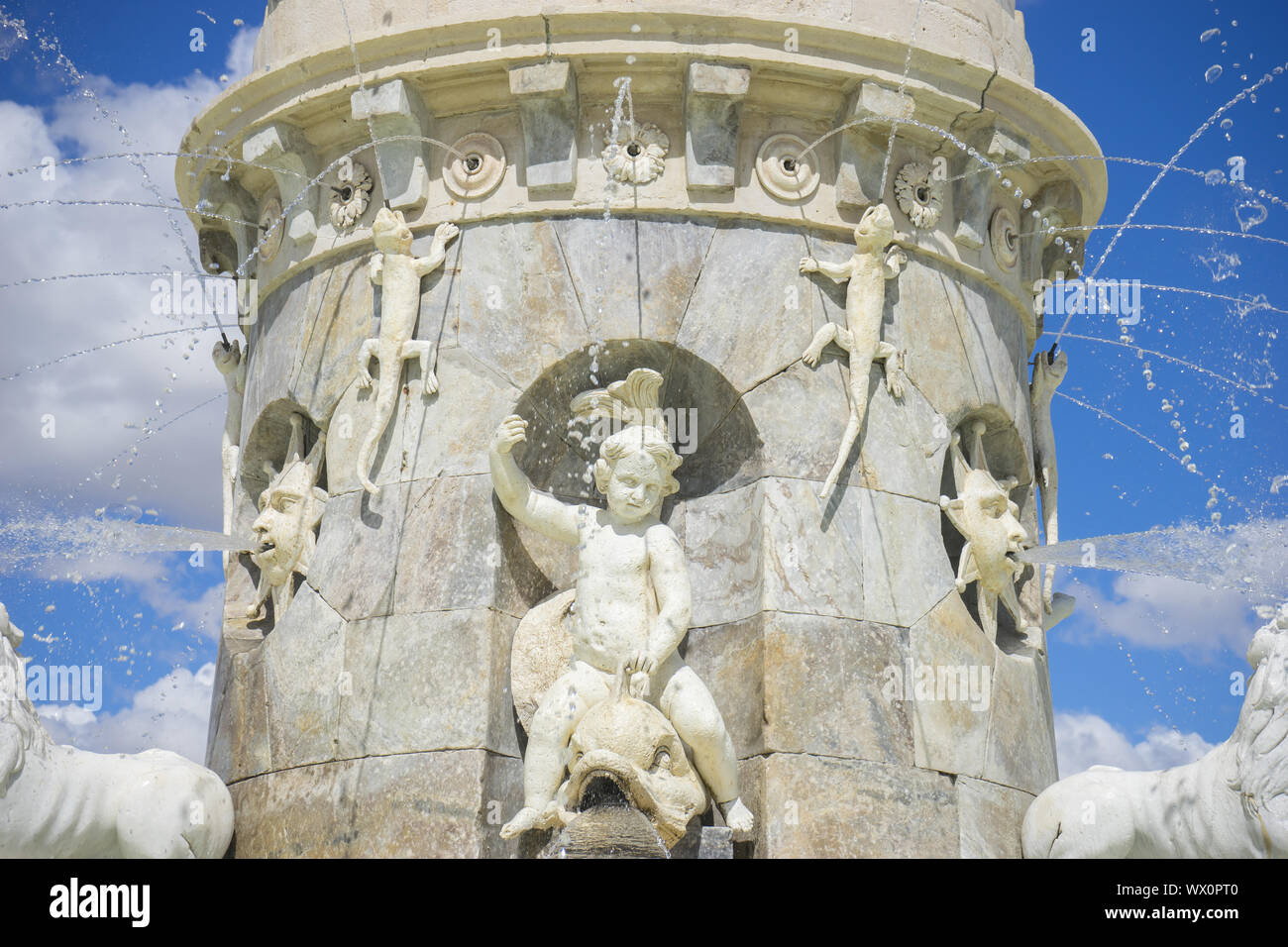Aranjuez, Madrid, Spanien. März 25, 2018. Brunnen der Mariblanca de Aranjuez Stockfoto