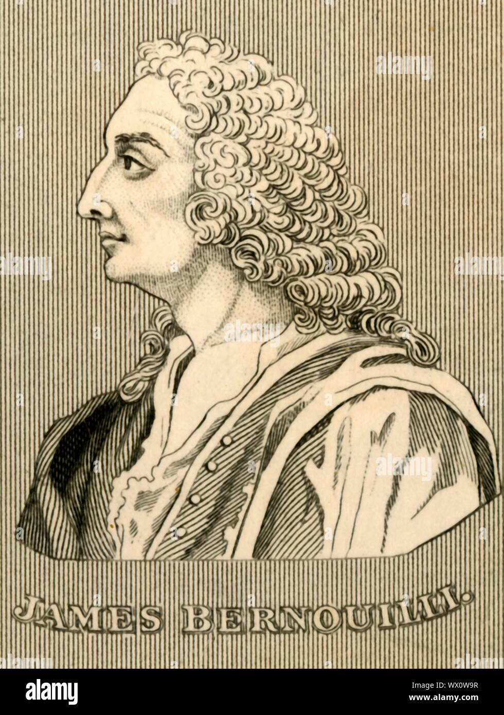 'James Bernoulli', (16541705), 1830. [Jakob Bernoulli (16541705