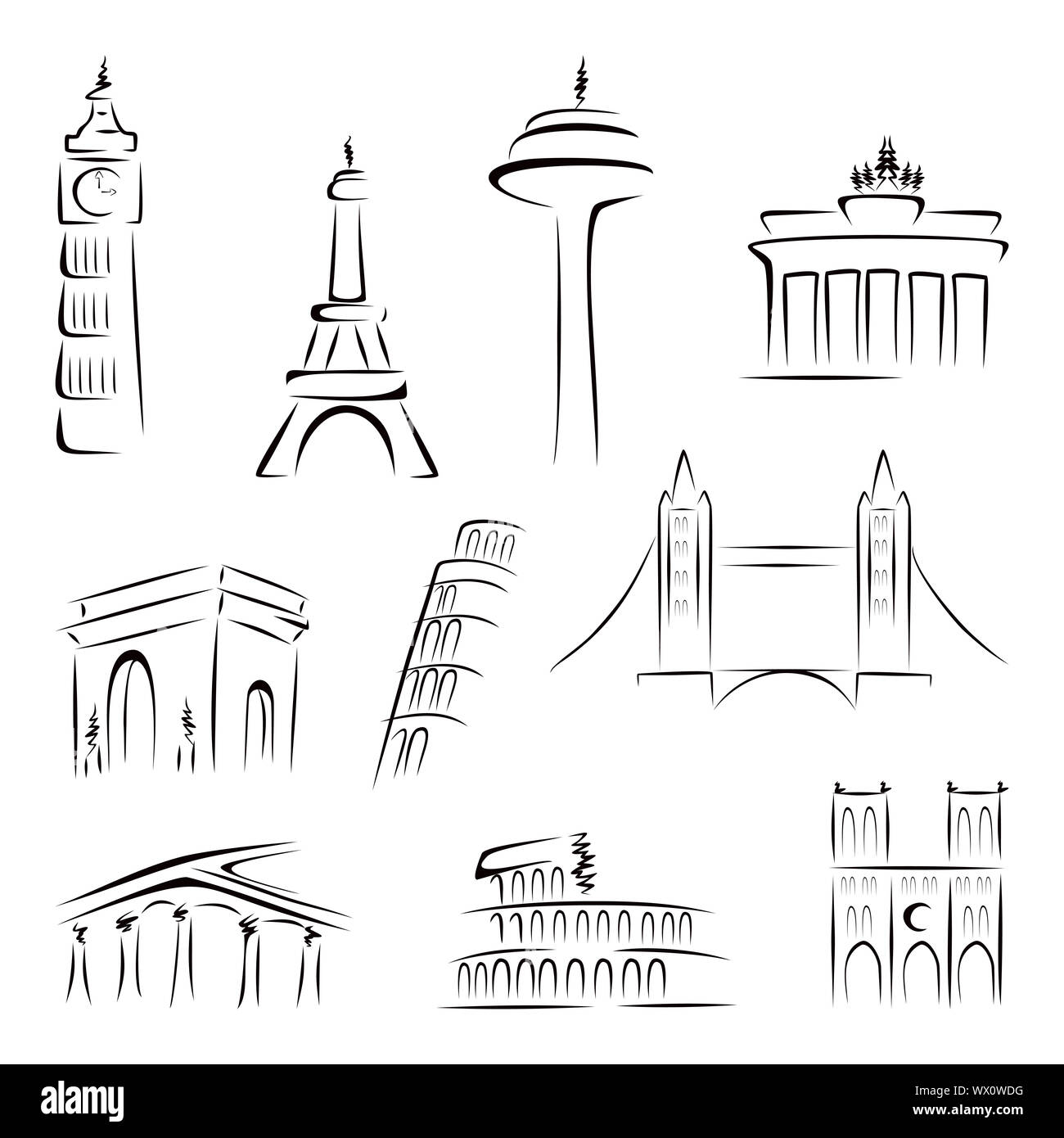 Berühmte bauwerke der welt Ausgeschnittene Stockfotos und bilder Alamy