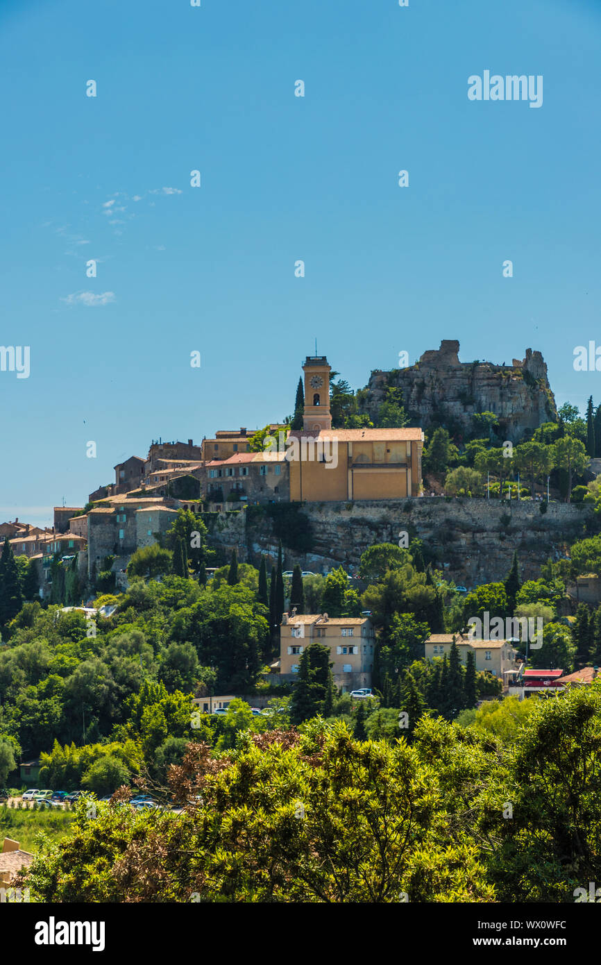 Das mittelalterliche Dorf Eze, Alpes Maritimes, Provence Alpes Cote D'Azur, Französische Riviera, Frankreich, Europa Stockfoto