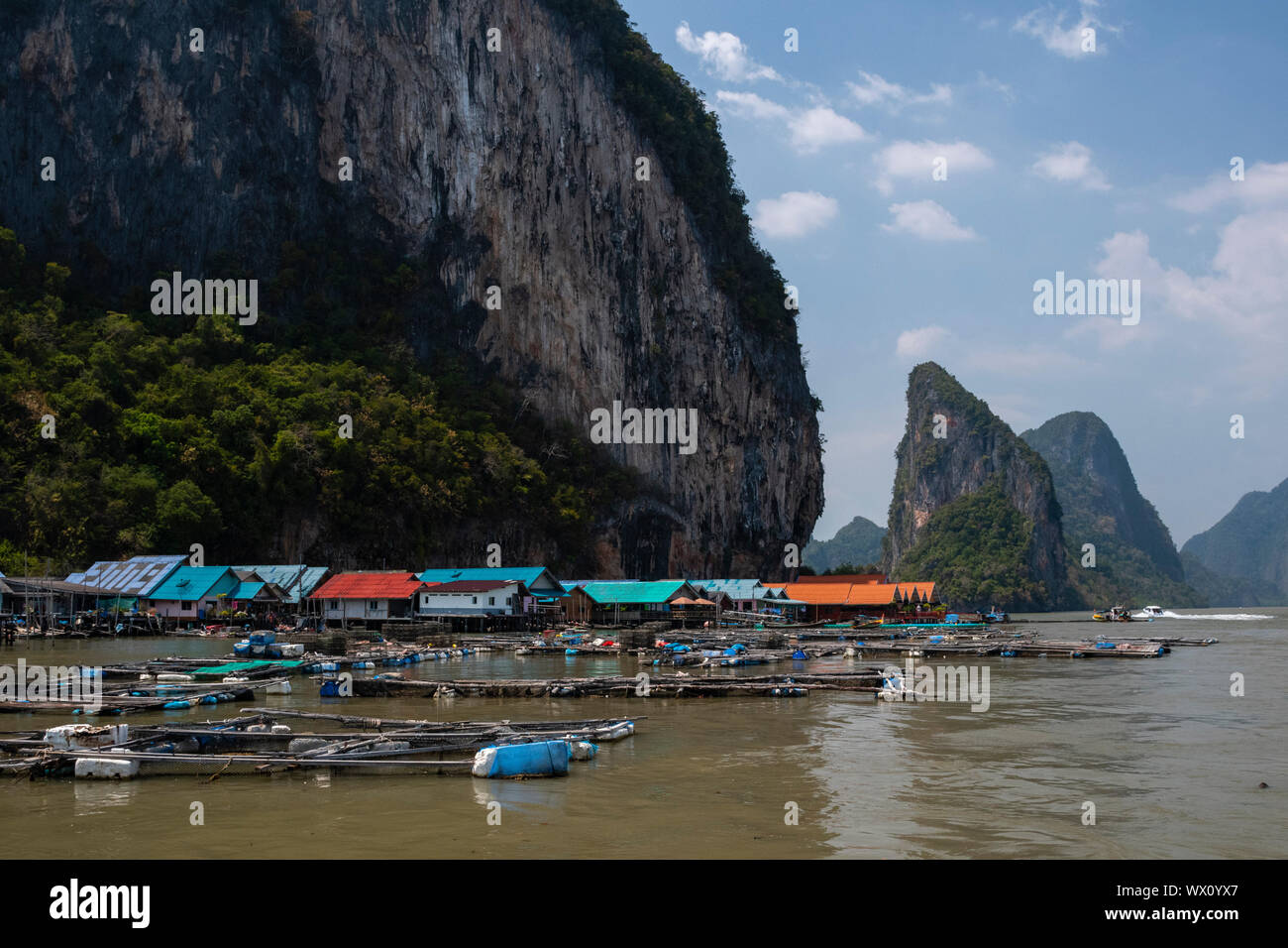 Ein Blick auf Koh Panyee, einer der typischen muslimischen Dörfern der Region, Thailand, Südostasien, Asien Stockfoto