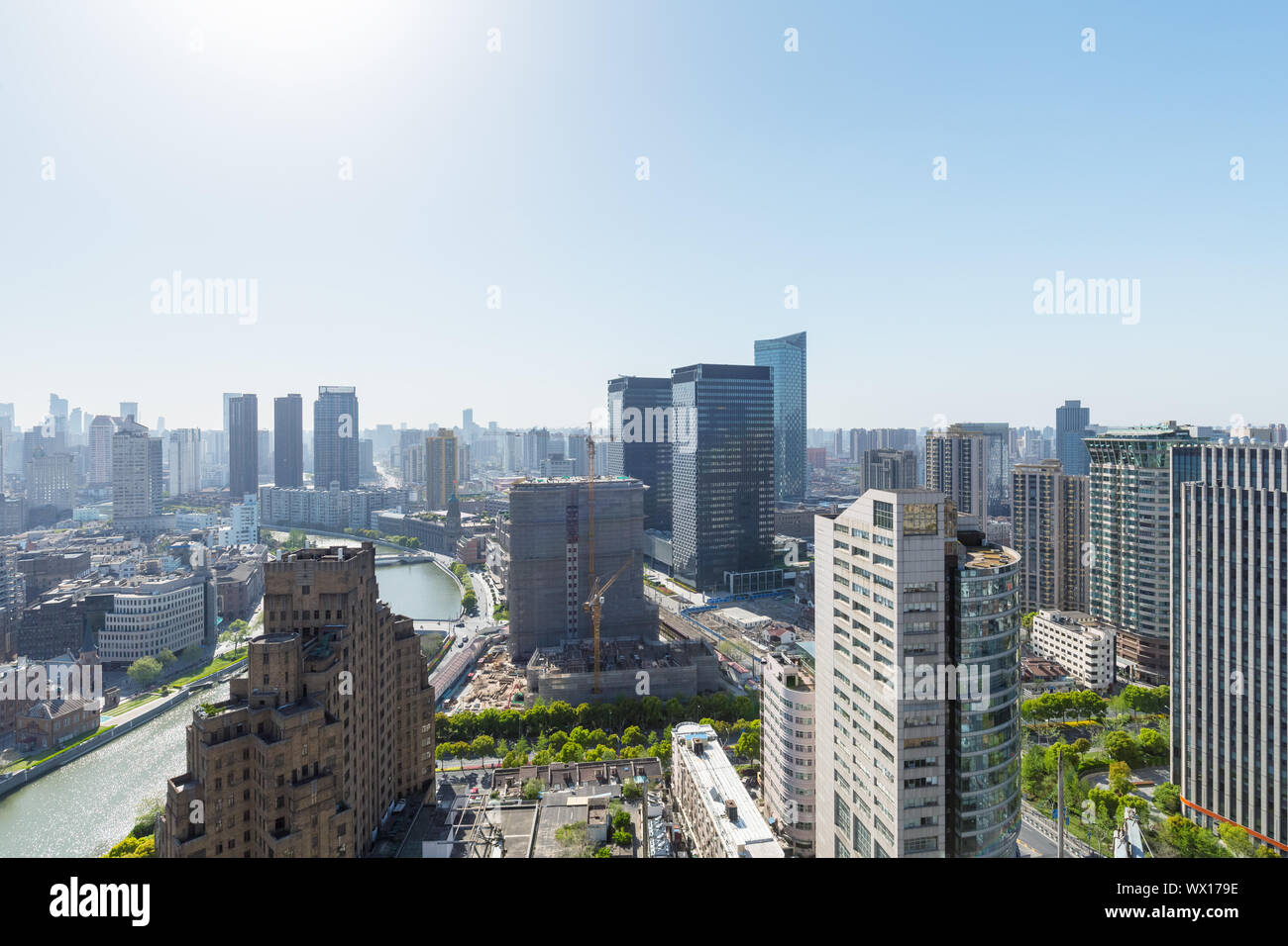 Moderne Architektur in Shanghai. Stockfoto