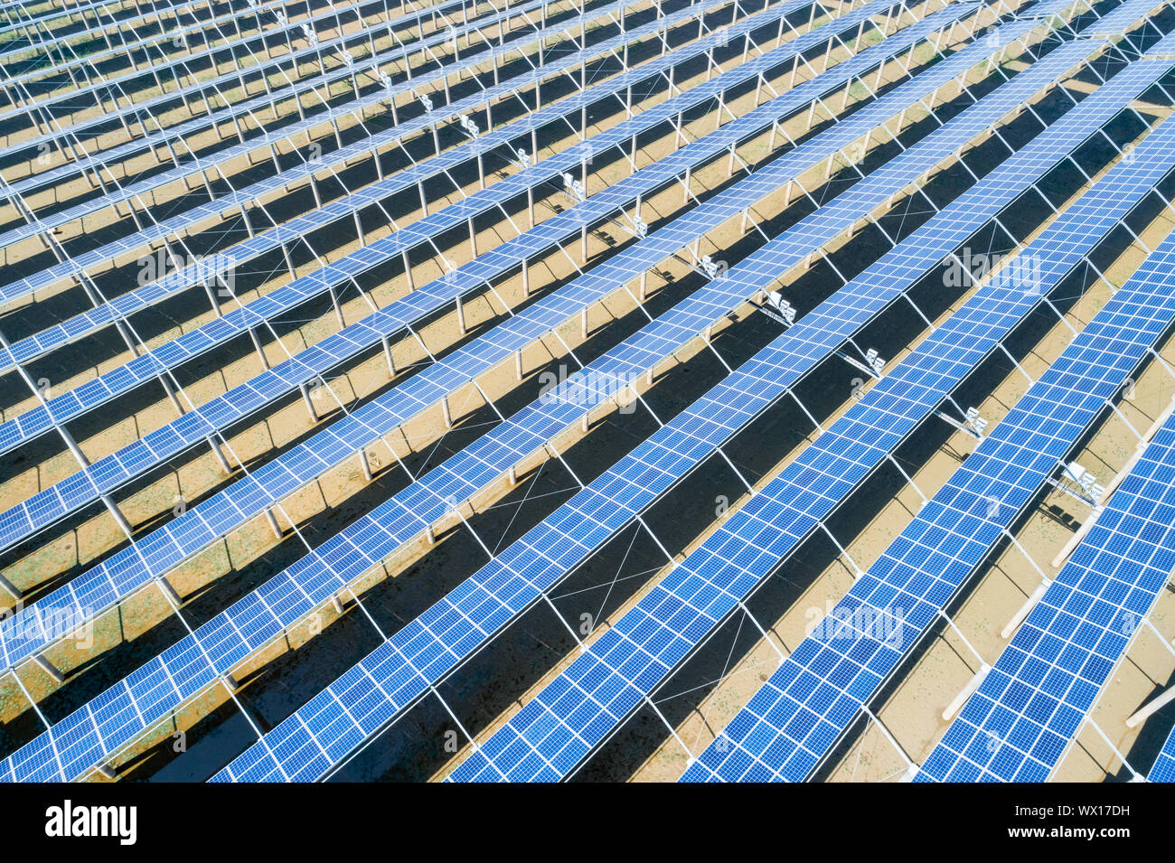 Luftaufnahme der Solarenergie Stockfoto