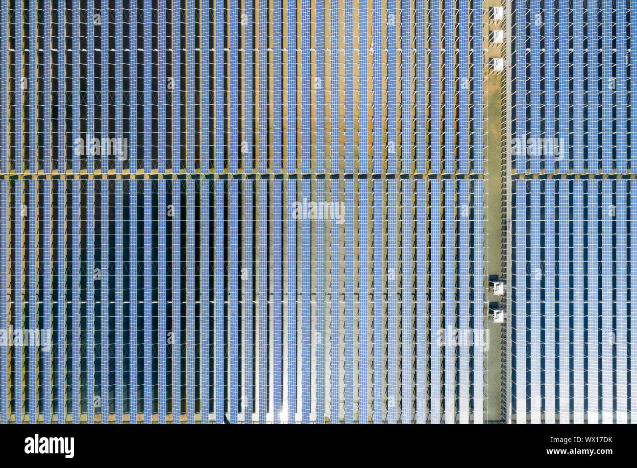 Luftaufnahme von Solarenergie, die Station Stockfoto