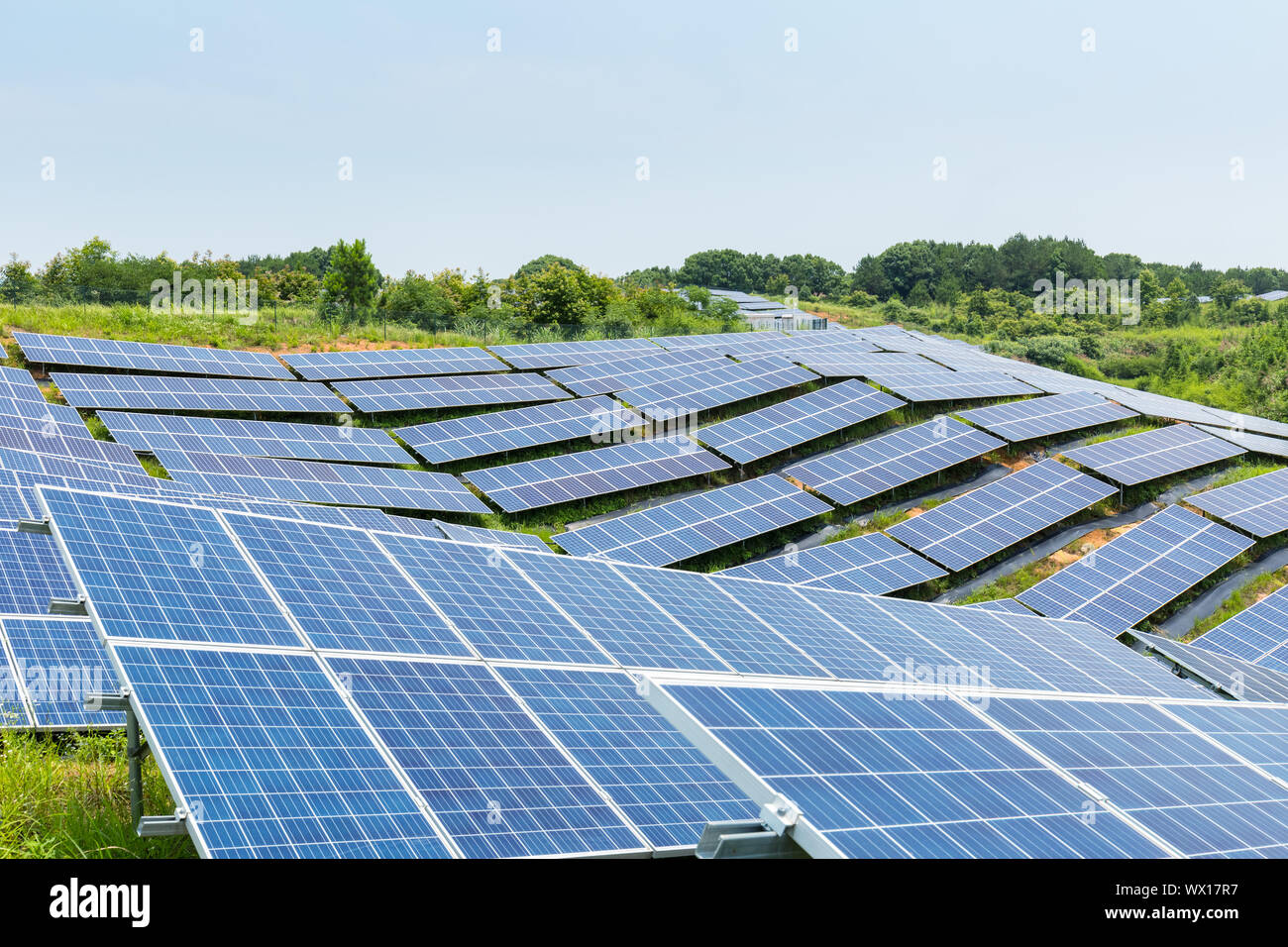 Hang Solarenergie Stockfoto