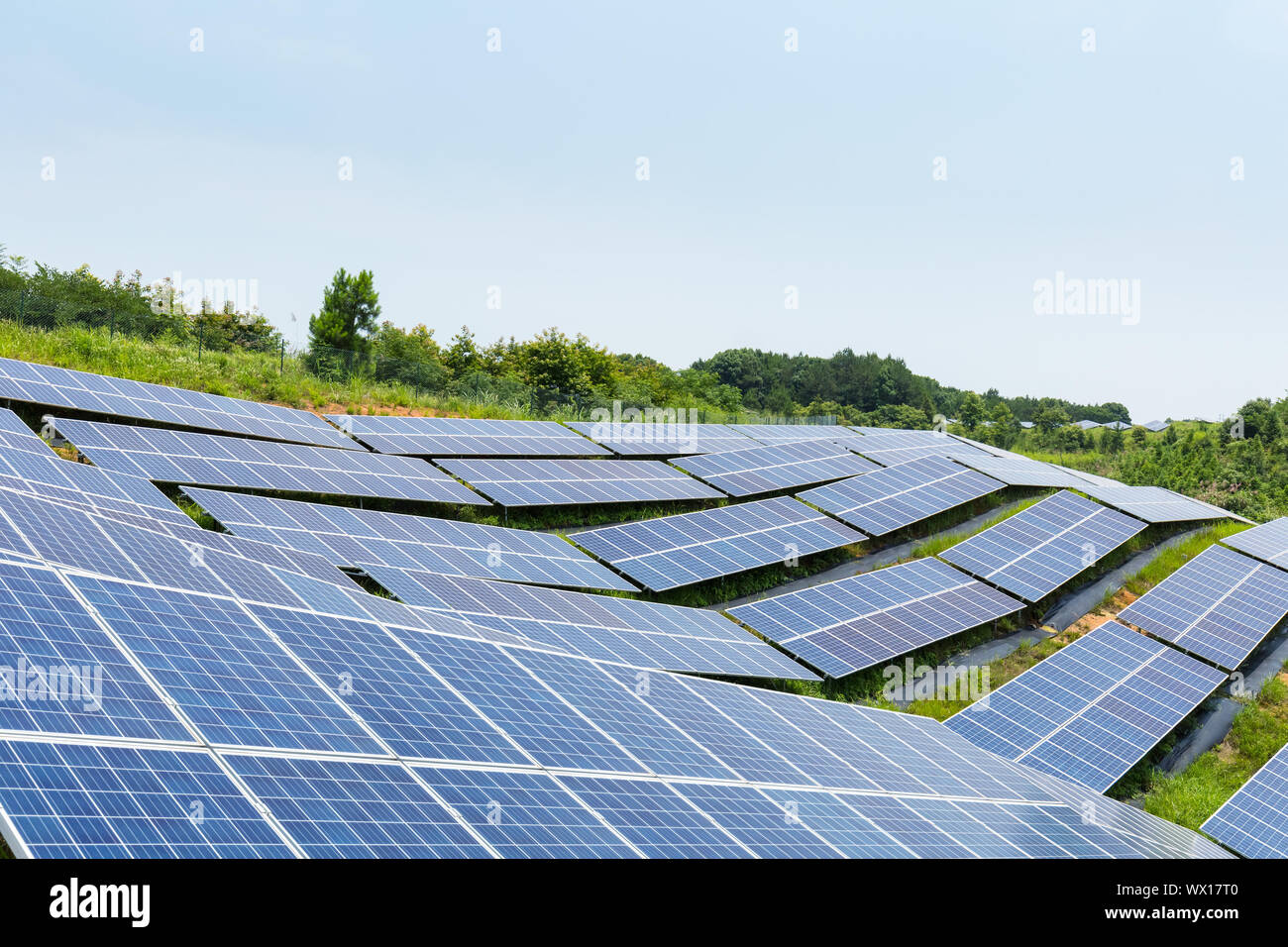Hang Solarenergie Stockfoto