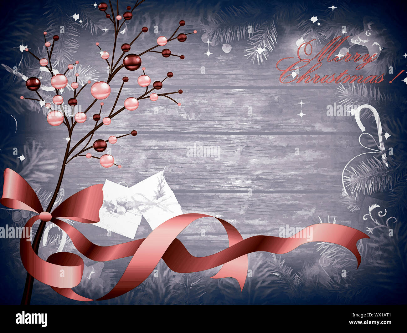 Frohe Weihnachten-Grußkarte. Stockfoto