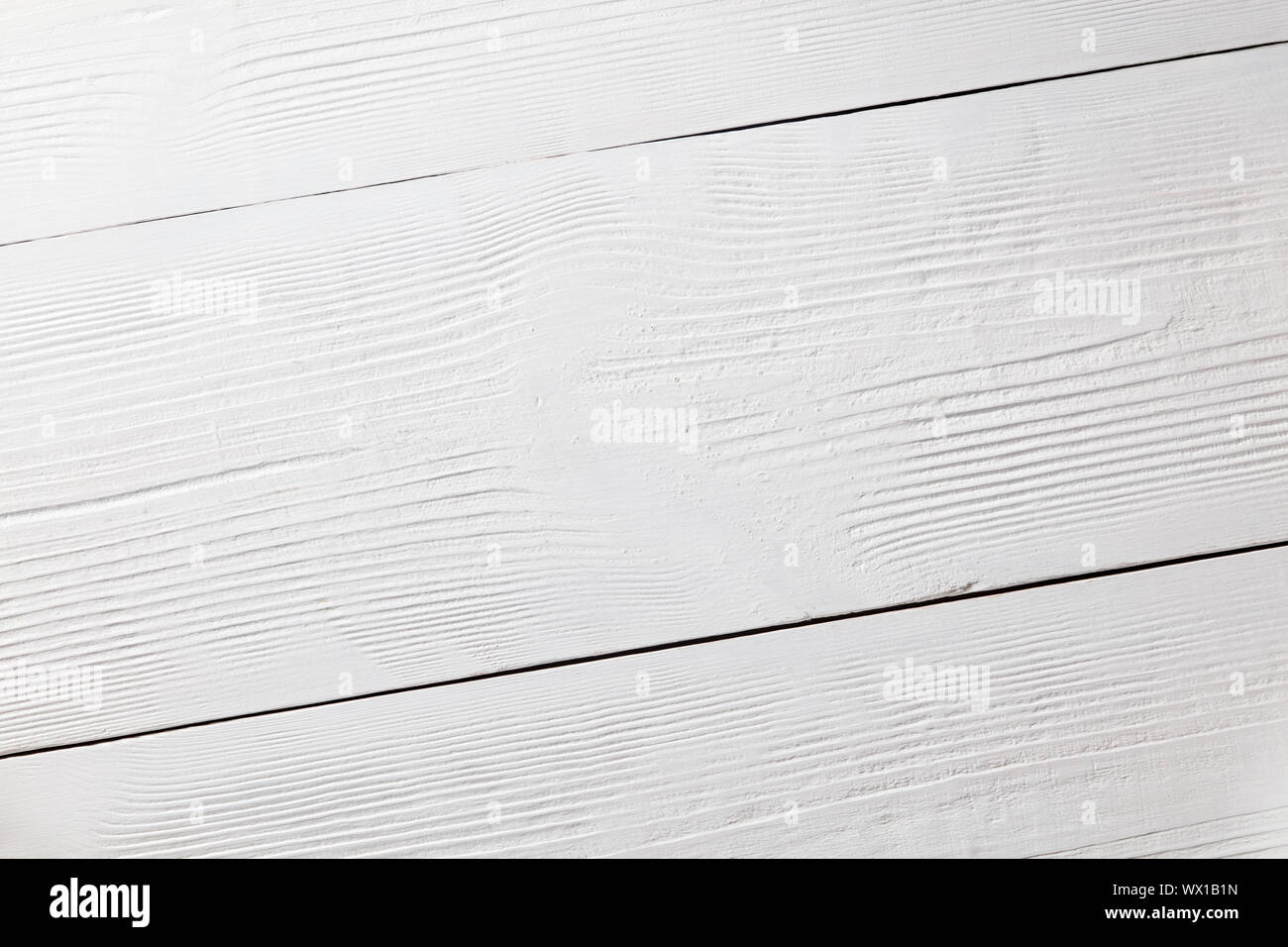 Weiß Holz- Oberfläche als Holz- Hintergrund. Ansicht von oben Stockfoto