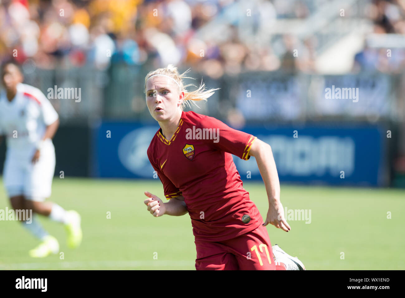 AMALIE THESTRUP als Roma während der Roma gegen Mailand, Rom, Italien, 15. September 2019, Fußball Italienische Fußball Serie A Frauen Meisterschaft Stockfoto