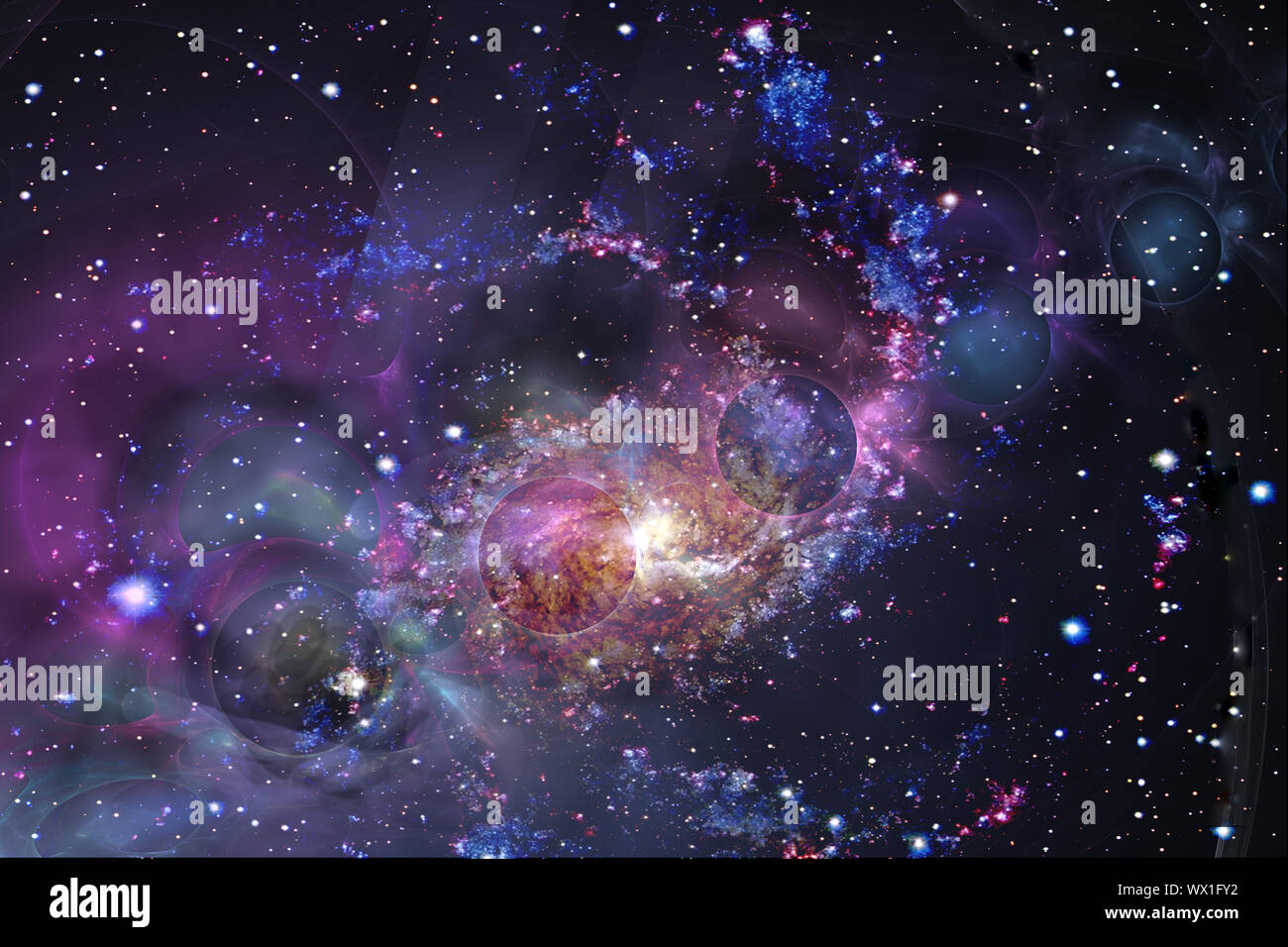 Abstrakte Darstellung des Universums Stockfoto