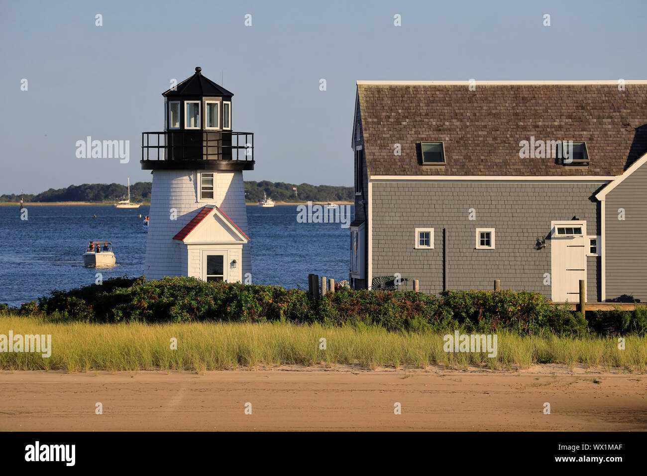 Hyannis Hafen Leuchtturm aka Lewis Bay Lighthouse.. Cape Cod Hyannis Massachusetts. USA. Stockfoto
