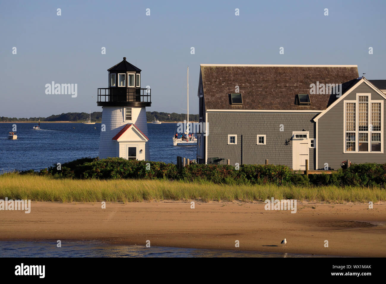 Hyannis Hafen Leuchtturm aka Lewis Bay Lighthouse.. Cape Cod Hyannis Massachusetts. USA. Stockfoto