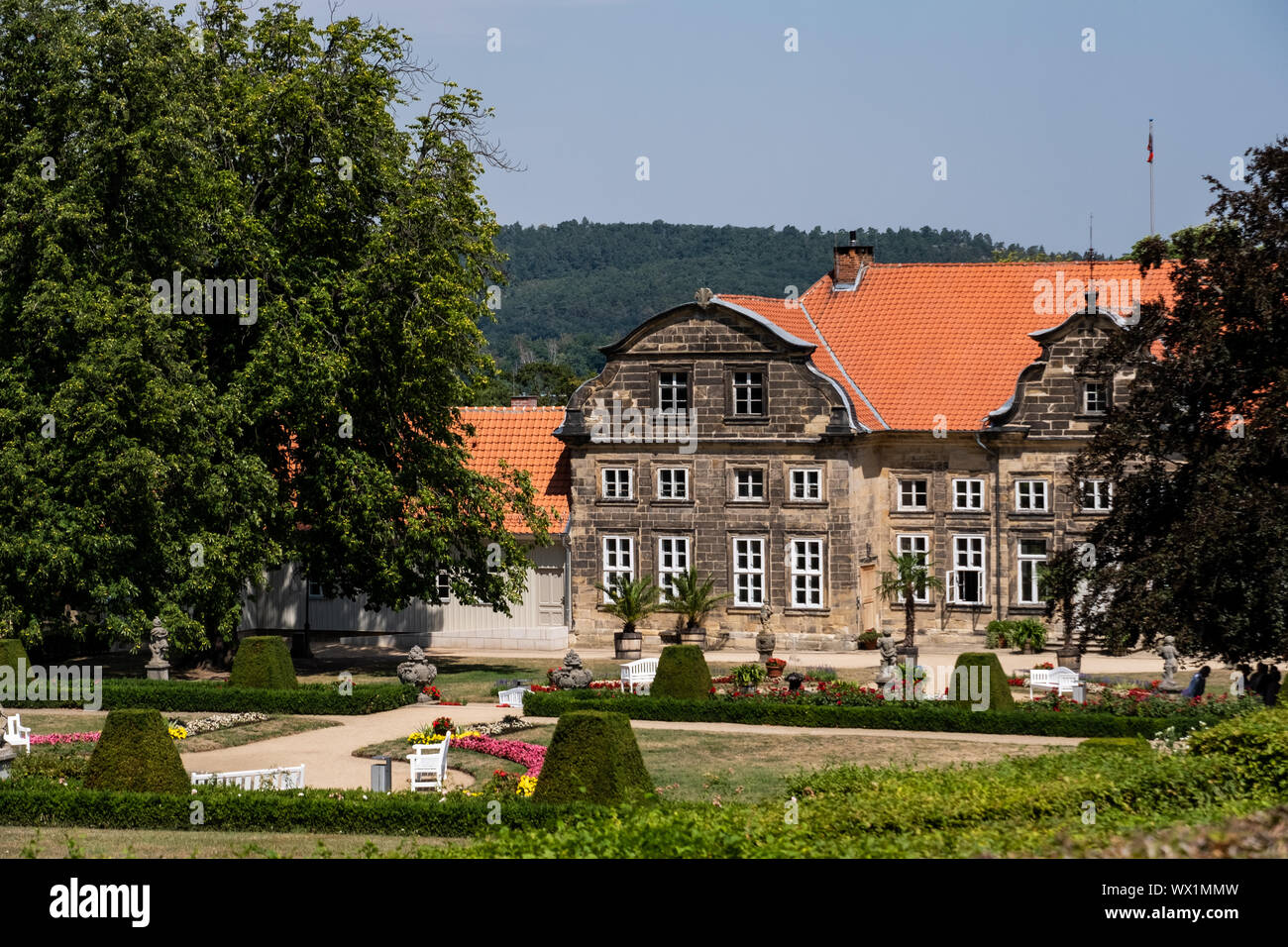 Schlosspark in Blankenburg Harz Stockfoto