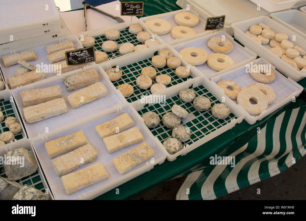 Käse ist ein Markt in Lyon Frankreich Stockfoto