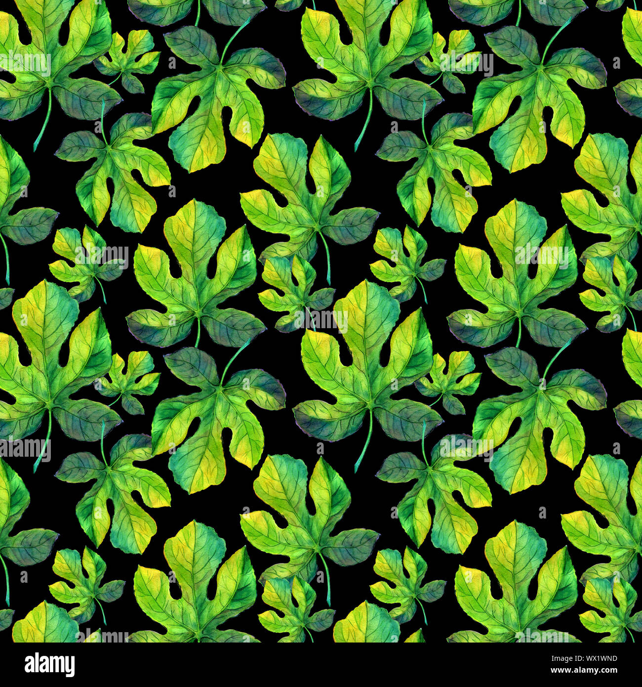 Aquarell tropische Blumen Abbildung mit grünen Blättern für Hochzeit stationäre, Grüße, Wallpaper, Mode, Hintergründe, Texturen Stockfoto