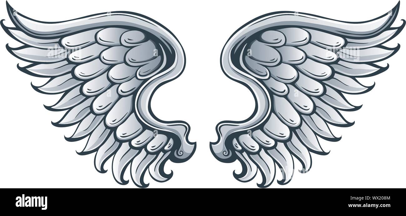Abstraktes Bild mit Flügeln 2. Stock Vektor