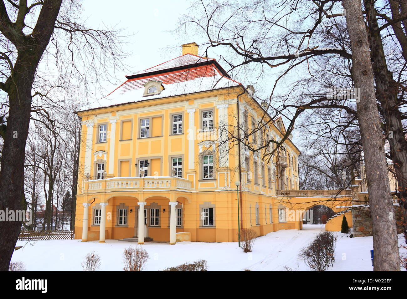 Schloss im winter Stockfoto