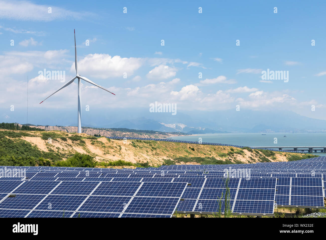 Erneuerbare Energien Landschaft Stockfoto