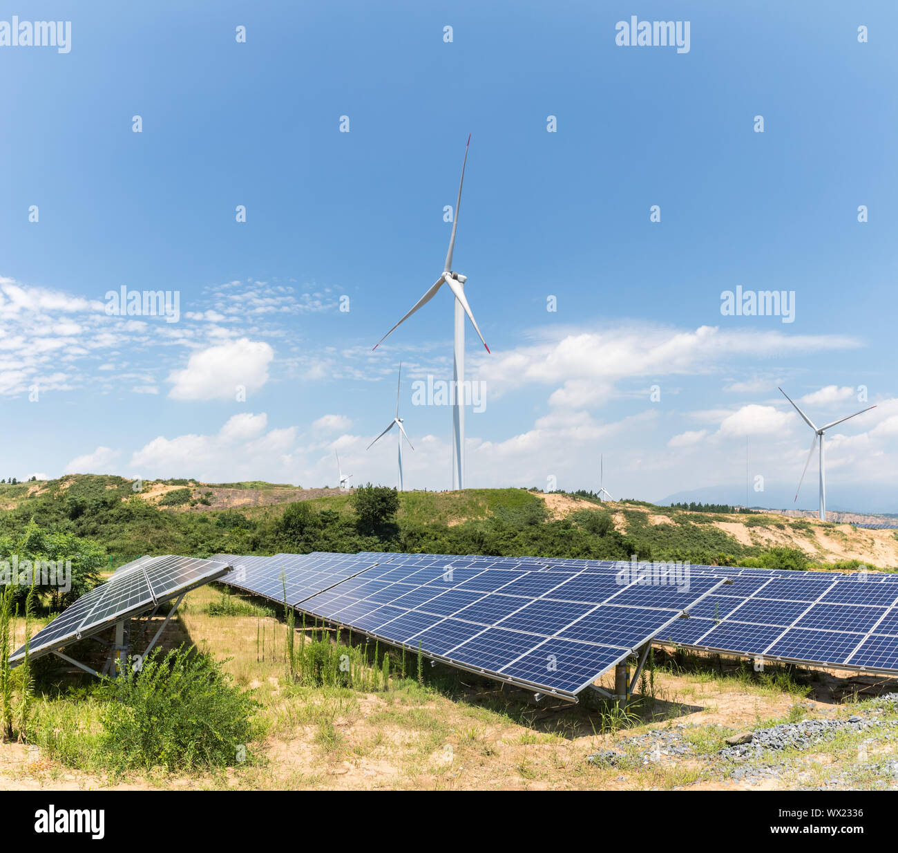 Erneuerbare Energien Landschaft Stockfoto