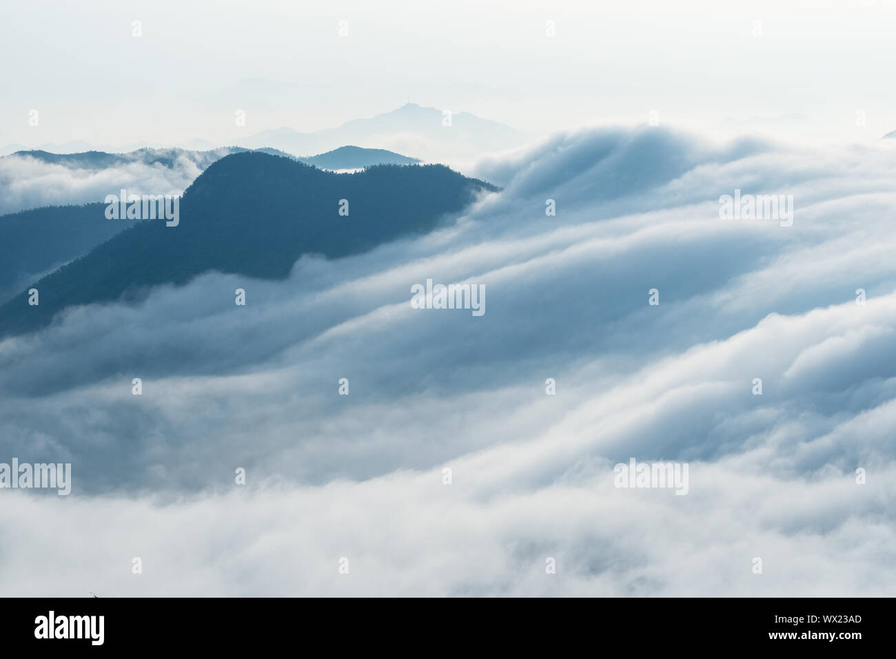 Wolken von Wasserfällen closeup Stockfoto