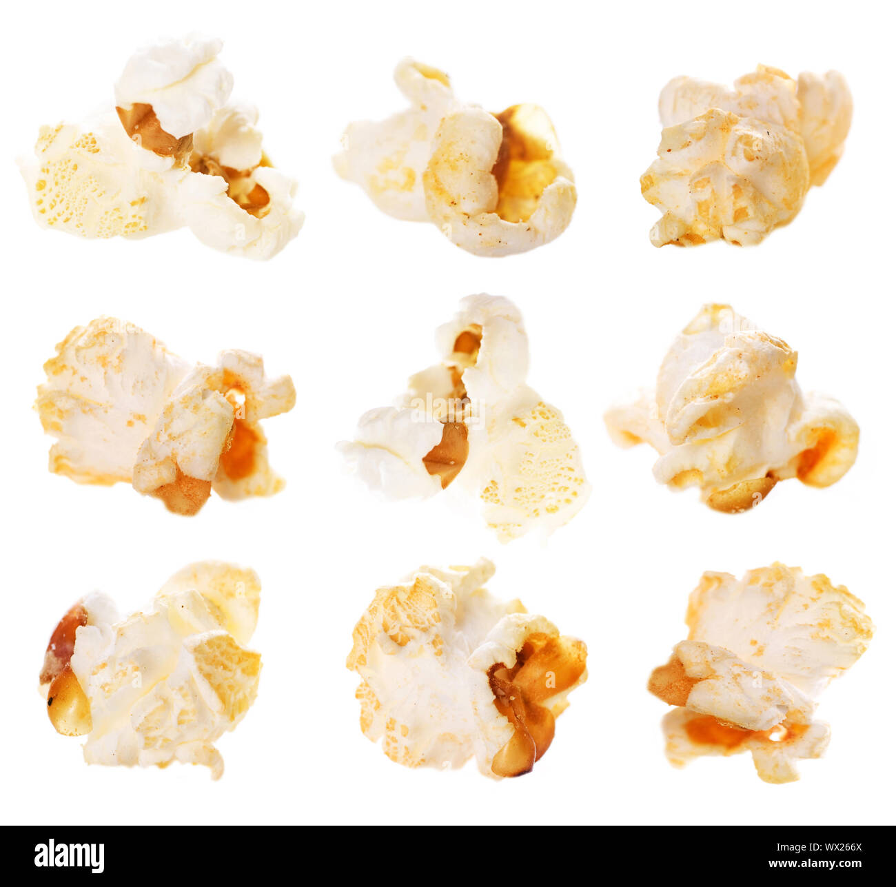 Popcorn-Set Stockfoto