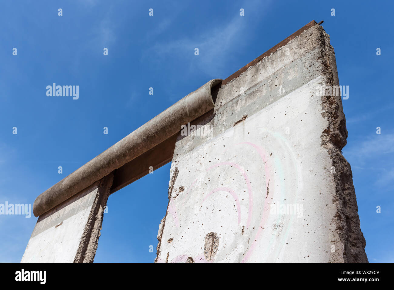 Reste der Berliner Mauer Trennung der deutschen Stadt in Ost und West teilen Stockfoto