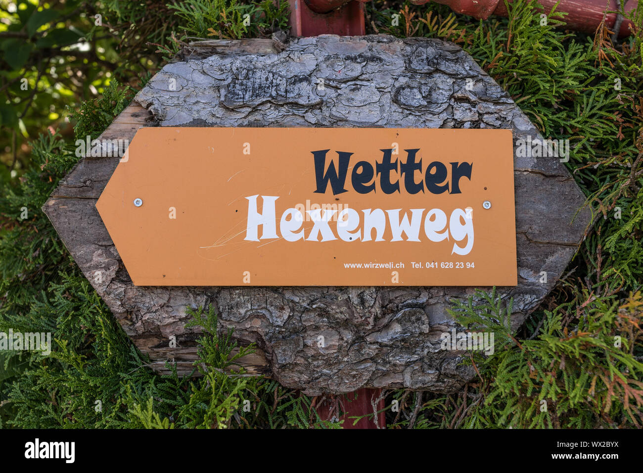 Wetter Hexenweg auf dem Wirzweli, Nidwalden, Schweiz, Europa Stockfoto