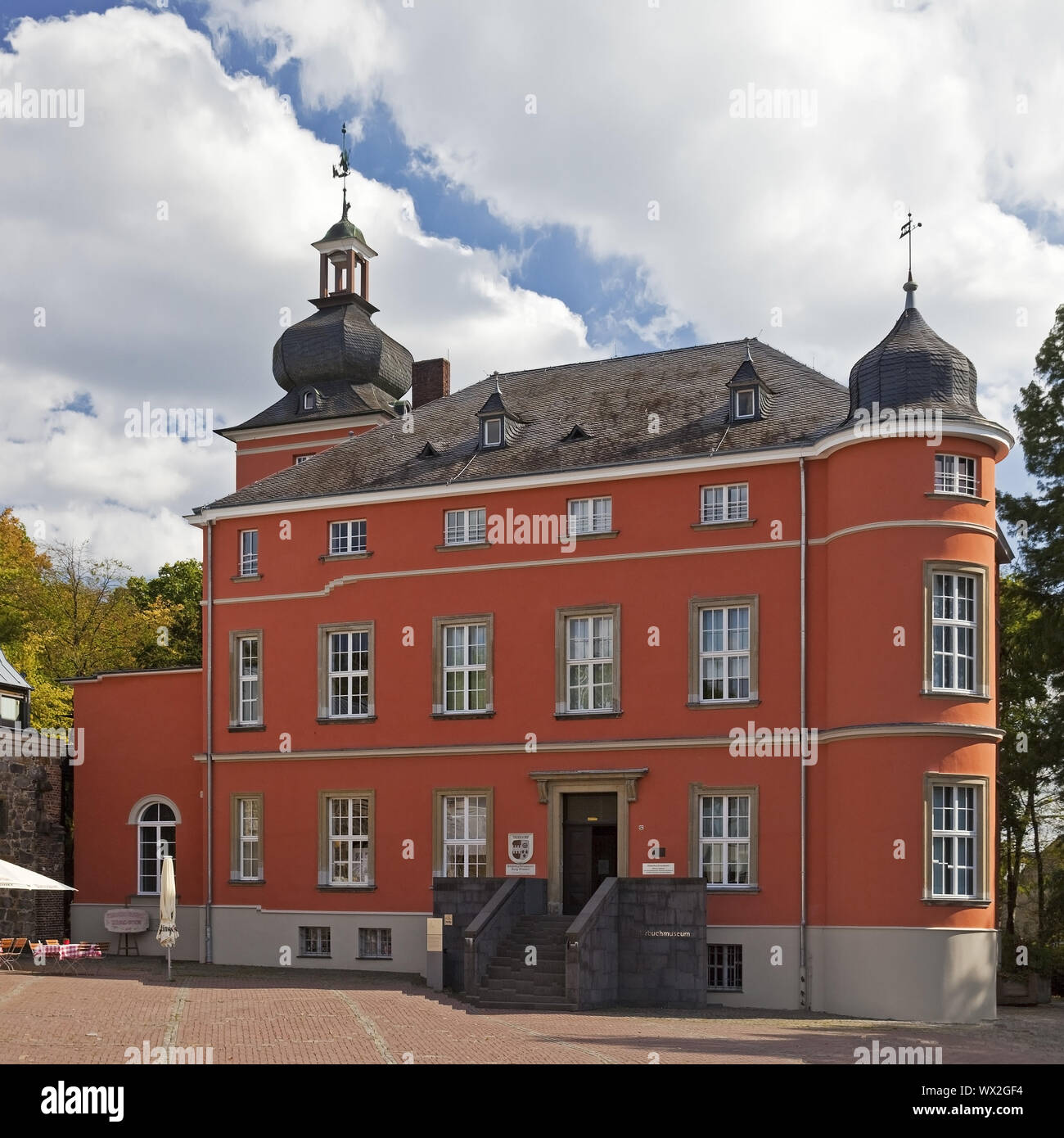 Herrenhaus der Burg Wissem, Troisdorf, Bergisches Land, Nordrhein-Westfalen, Deutschland, Europa Stockfoto