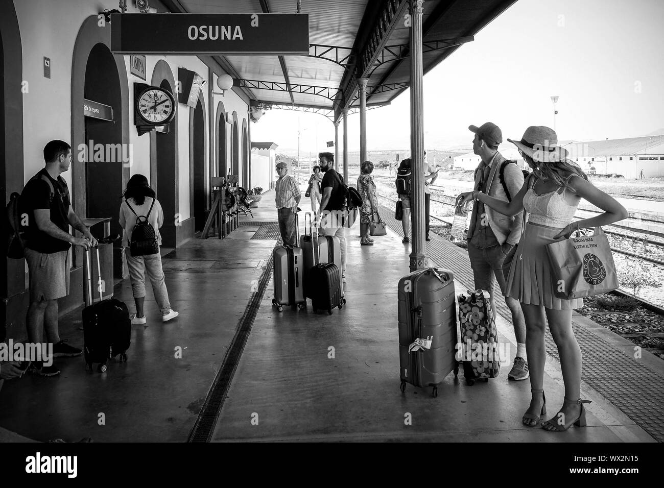 Bahnhof Osuna, Spanien Stockfoto