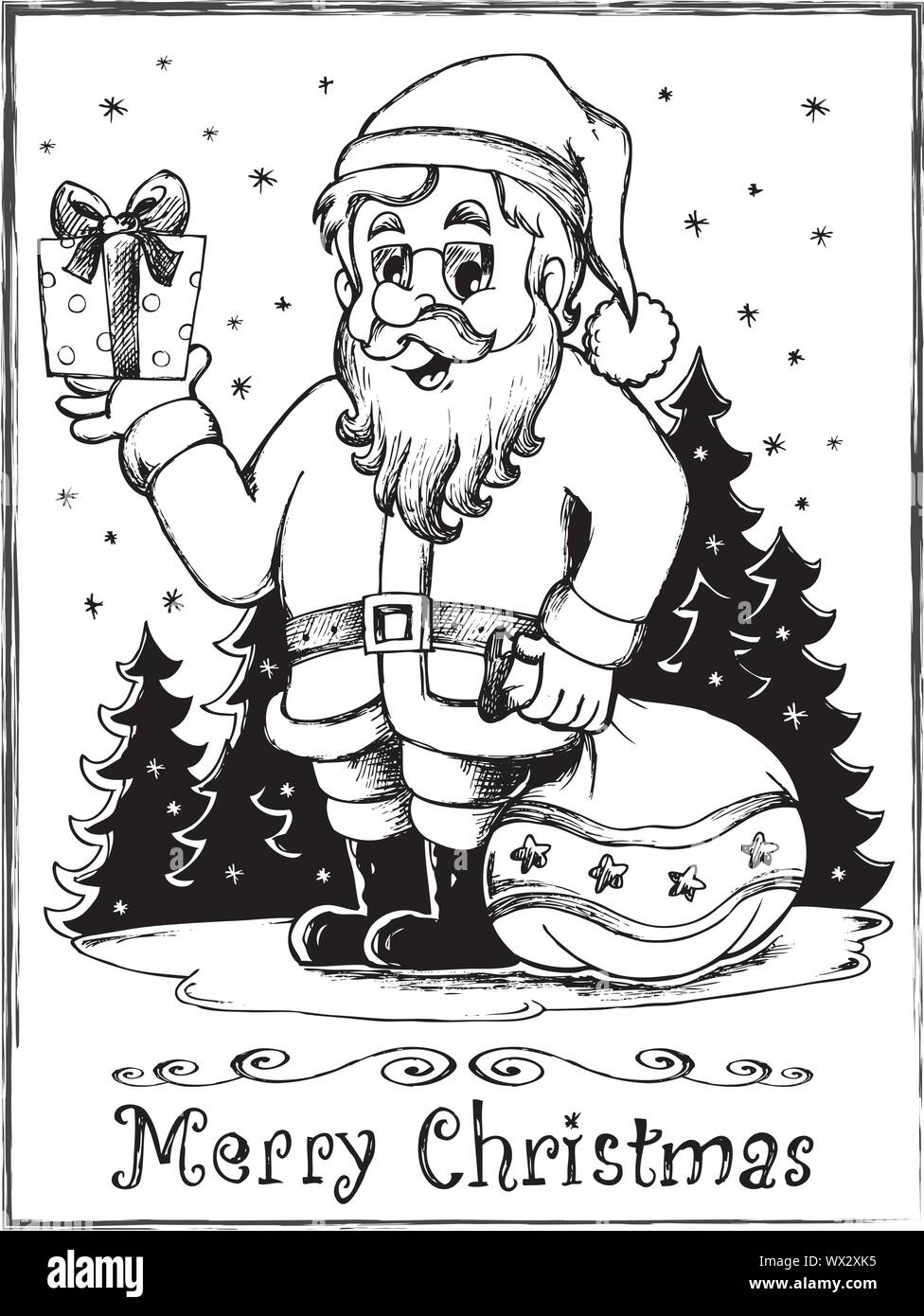 Weihnachtsmann zeichnung -Fotos und -Bildmaterial in hoher ..., حجم الصورة 976x1390